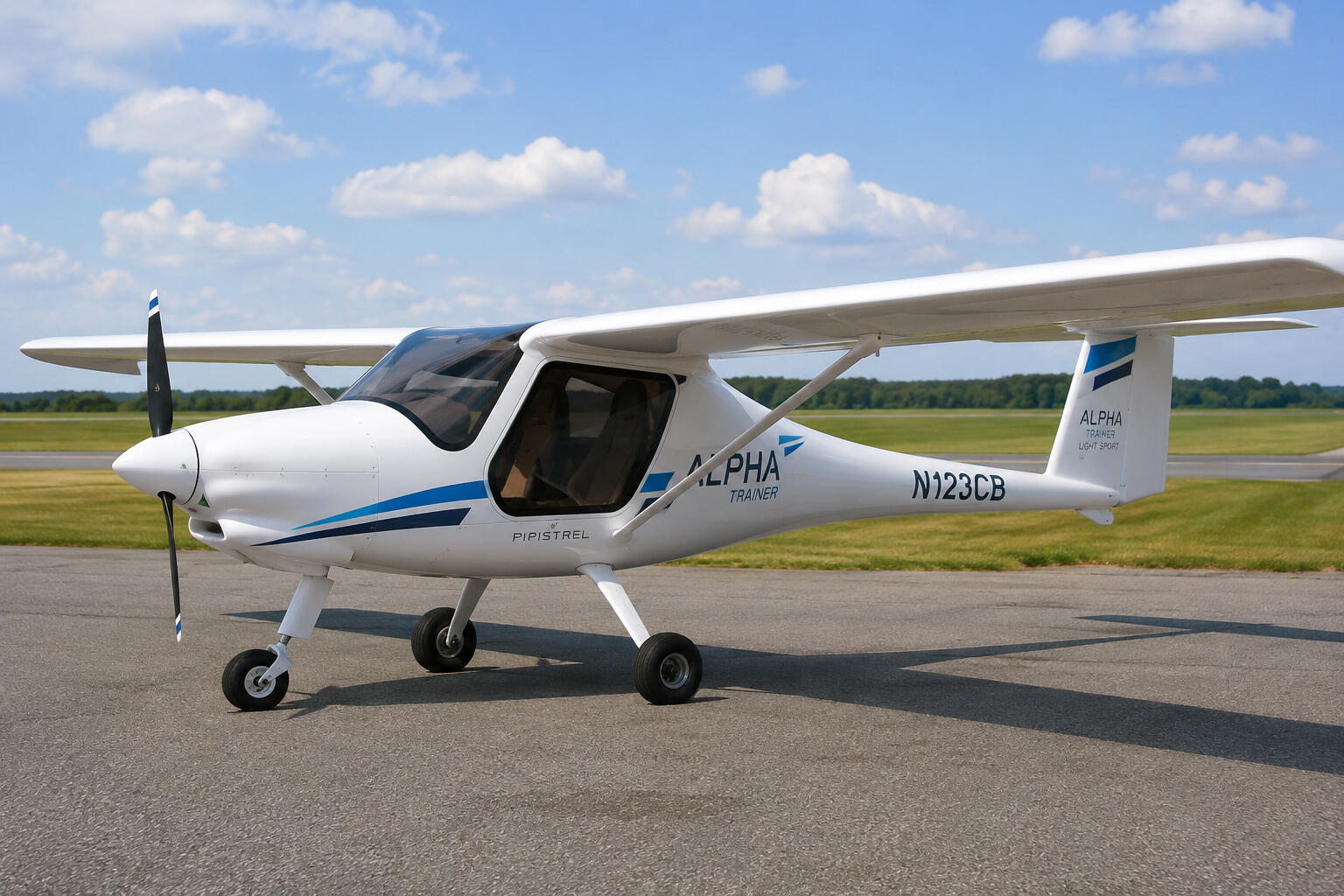 Andy Garcia Jr., aviation professional and entrepreneur, photographed beside a general aviation aircraft.